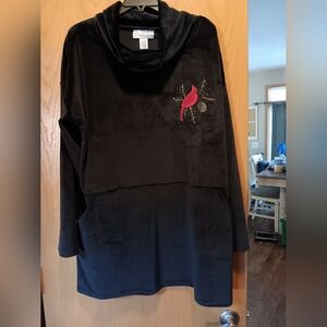 Womens Size 1XL, Natural Impressions BlackVelvet Pajama Lounge Set